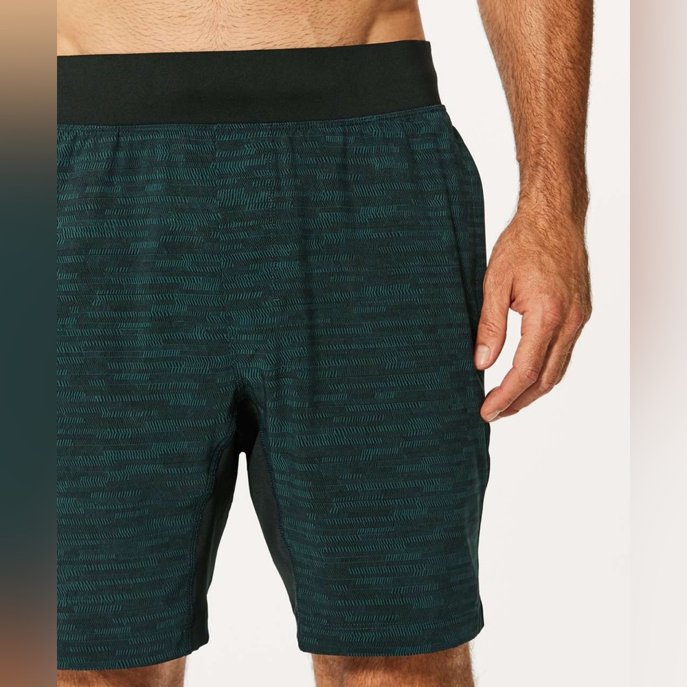 Lululemon T.H.E. Short Linerless 7" Dark Emerald Green Black Barry’s Bootcamp